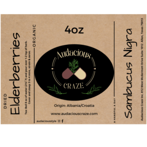 Organic Dried Elderberries (Sambucus Nigra)